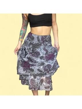 Notations Women's Multi and Purple Skirt